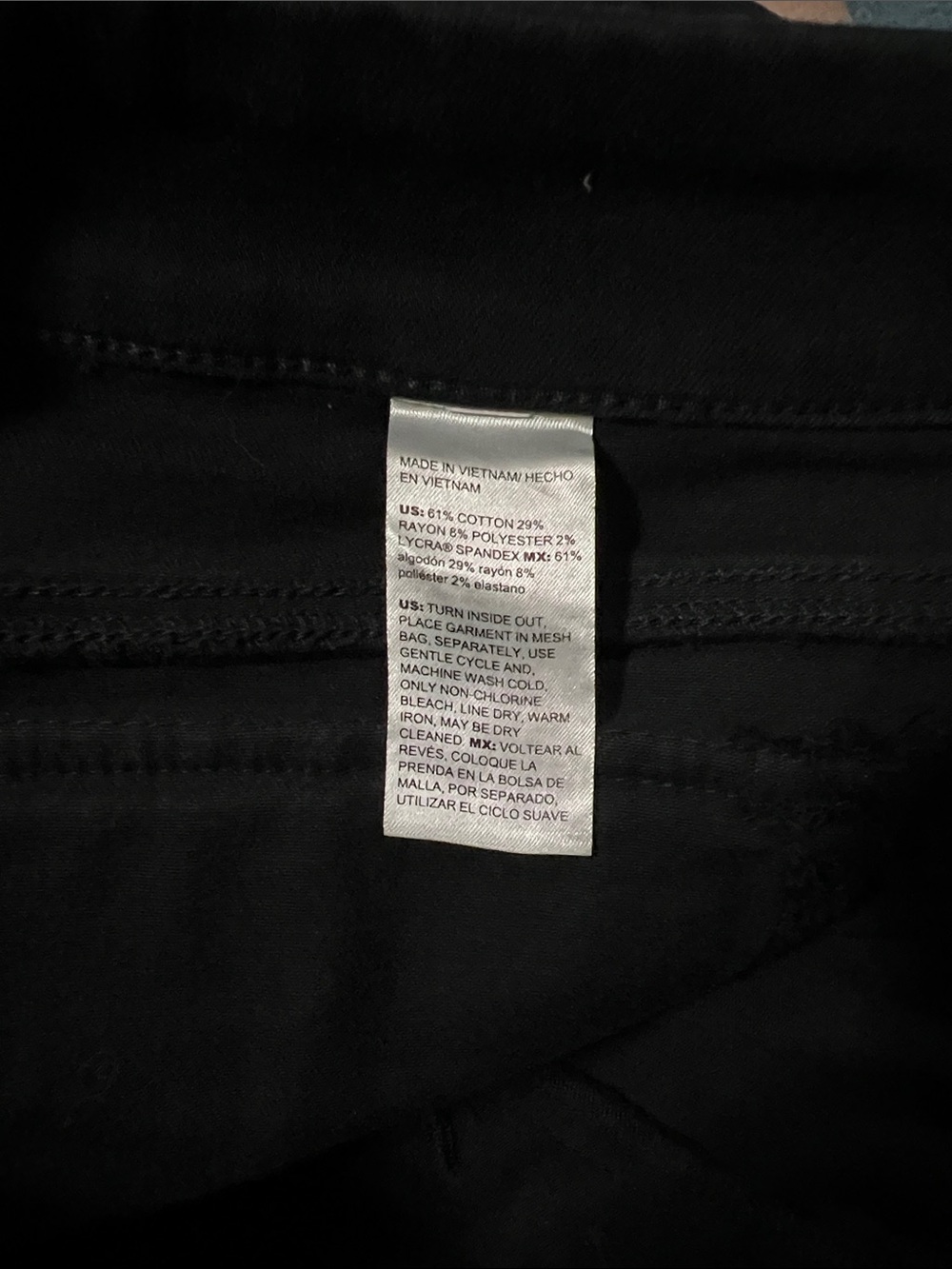 Chico's Embellished Black Pull-On Wide Leg Jeans Size 12 R Chico Size 2 - Picture 7 of 7